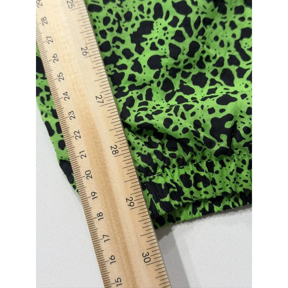 Nike Air Woven AOP TL Pants Mens L Mean Green Black Loose Fit I13133-307 NWT